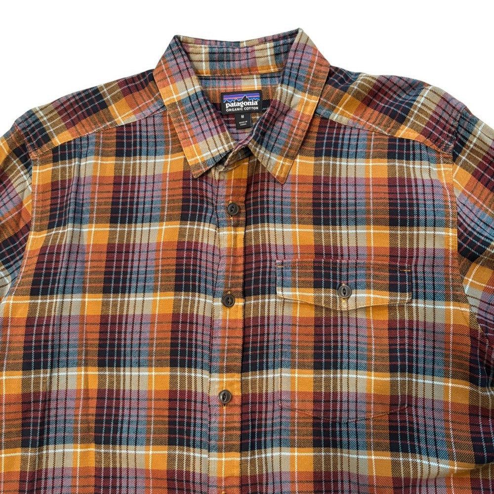 PATAGONIA Cotton Fjord Flannel 
Tartan Plaid Button Down Shirt, Sz M - Picture 10 of 14